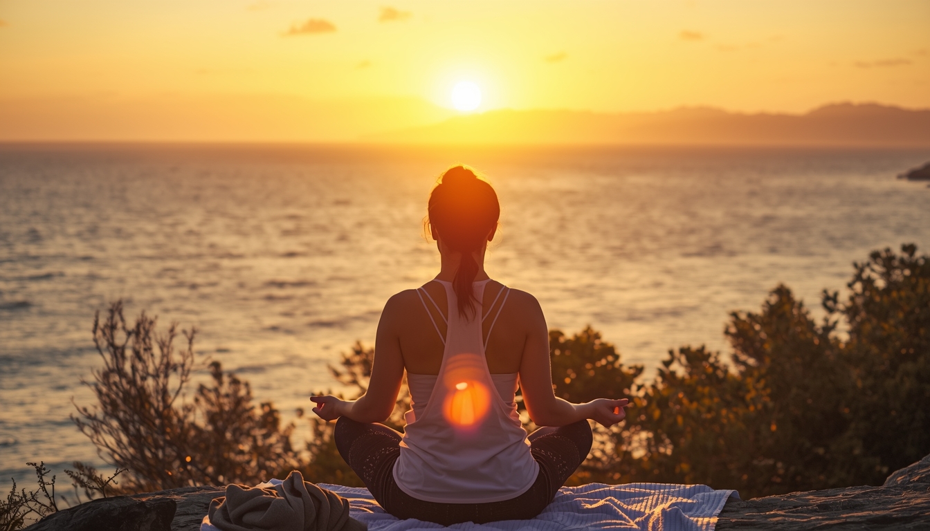 Person practicing morning meditation ritual for daily stability